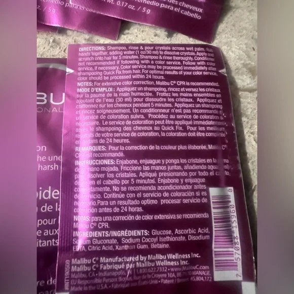 Malibu C Quick Fix Packets-12 unopened and doesn’t come with plastic packaging. - Picture 3 of 3